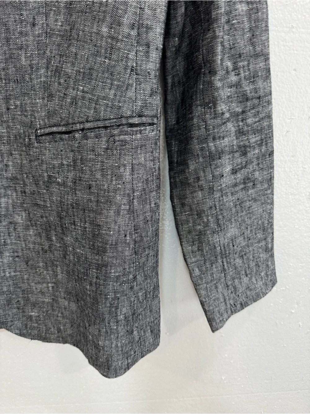 J.Crew 100% Linen Gray One Button Blazer Women’s Tailored Career Jacket